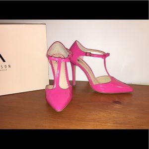 Bright pink stilettos